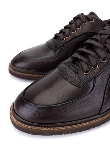  Tamer Tanca Erkek Hakiki Deri Kahverengi Casual Ayakkabı