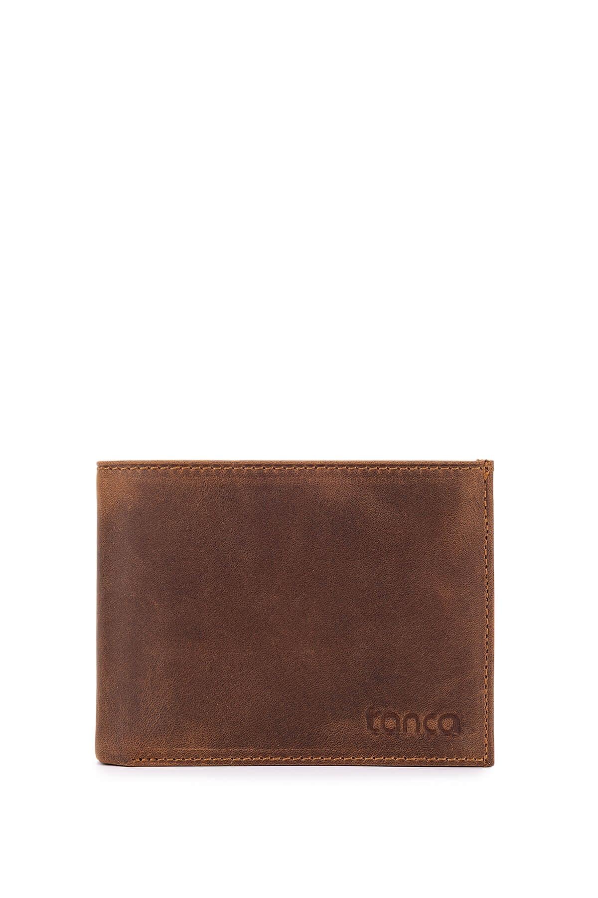  Tamer Tanca Erkek Hakiki Deri Kahverengi Cüzdan