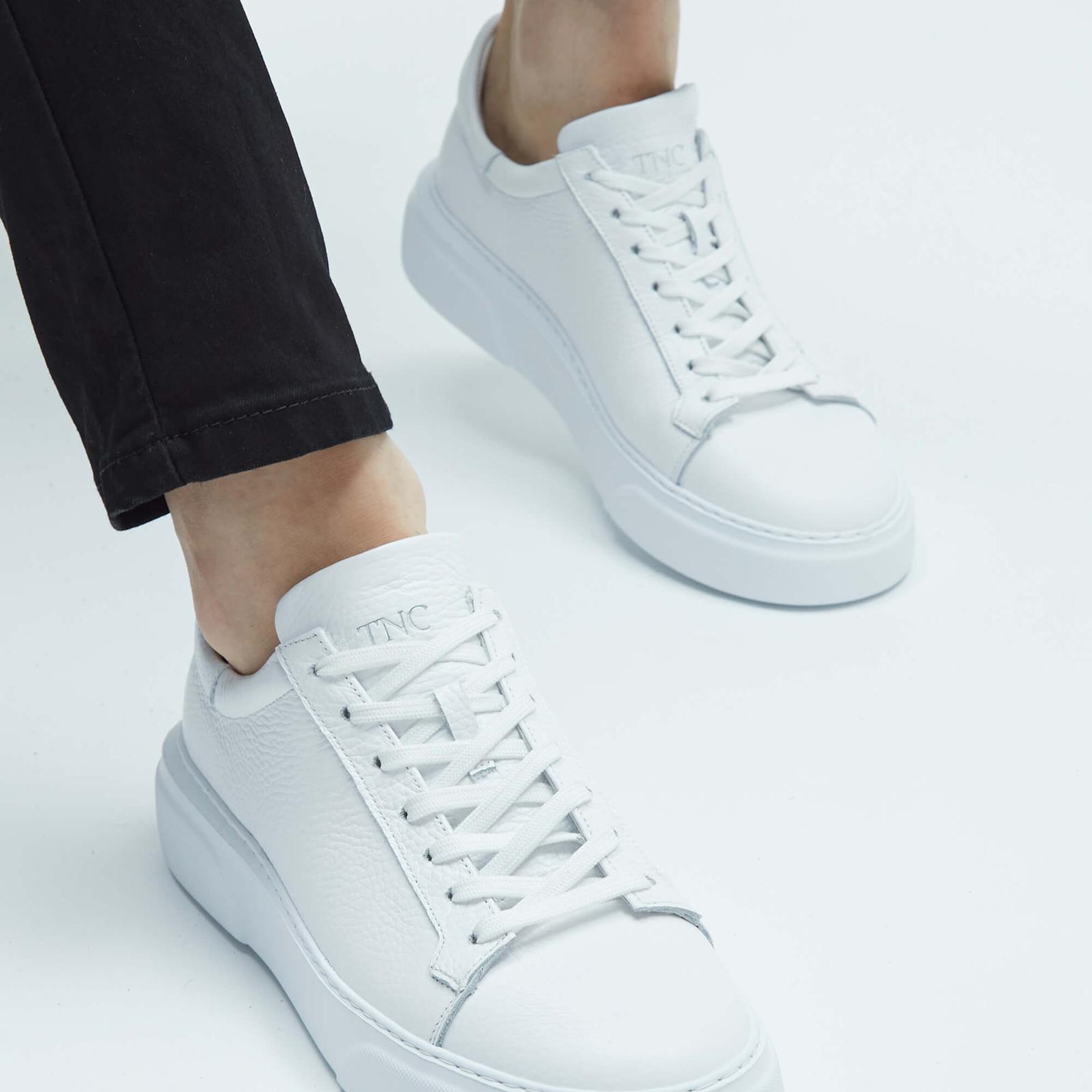 Tamer Tanca Erkek Hakiki Deri Beyaz Sneakers & Spor Ayakkabı