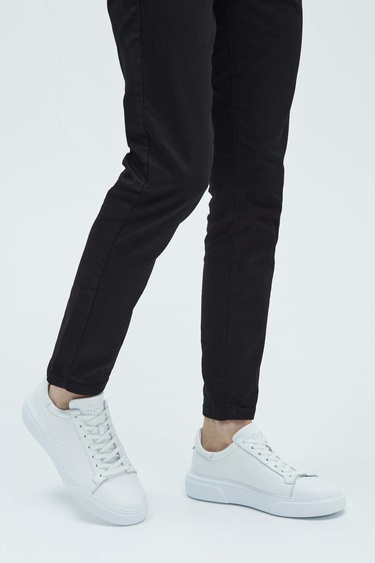  Tamer Tanca Erkek Hakiki Deri Beyaz Sneakers & Spor Ayakkabı