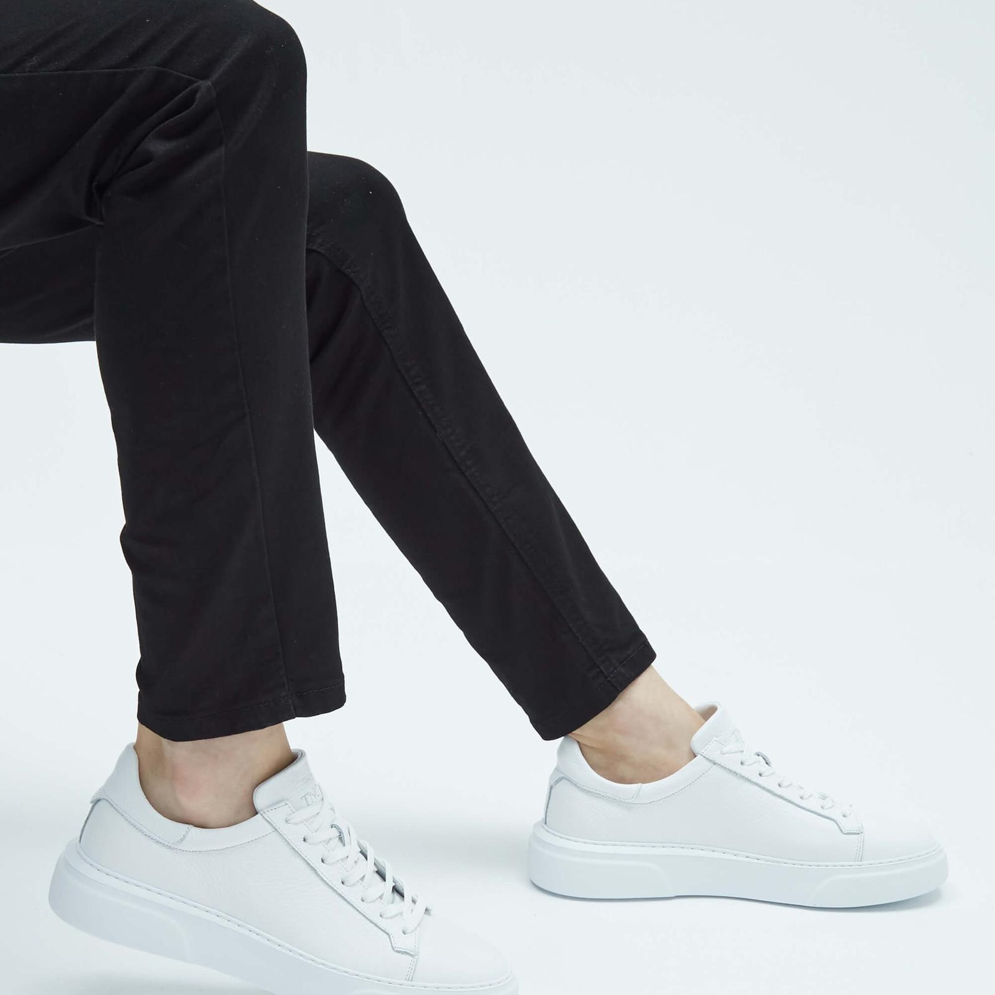 Tamer Tanca Erkek Hakiki Deri Beyaz Sneakers & Spor Ayakkabı