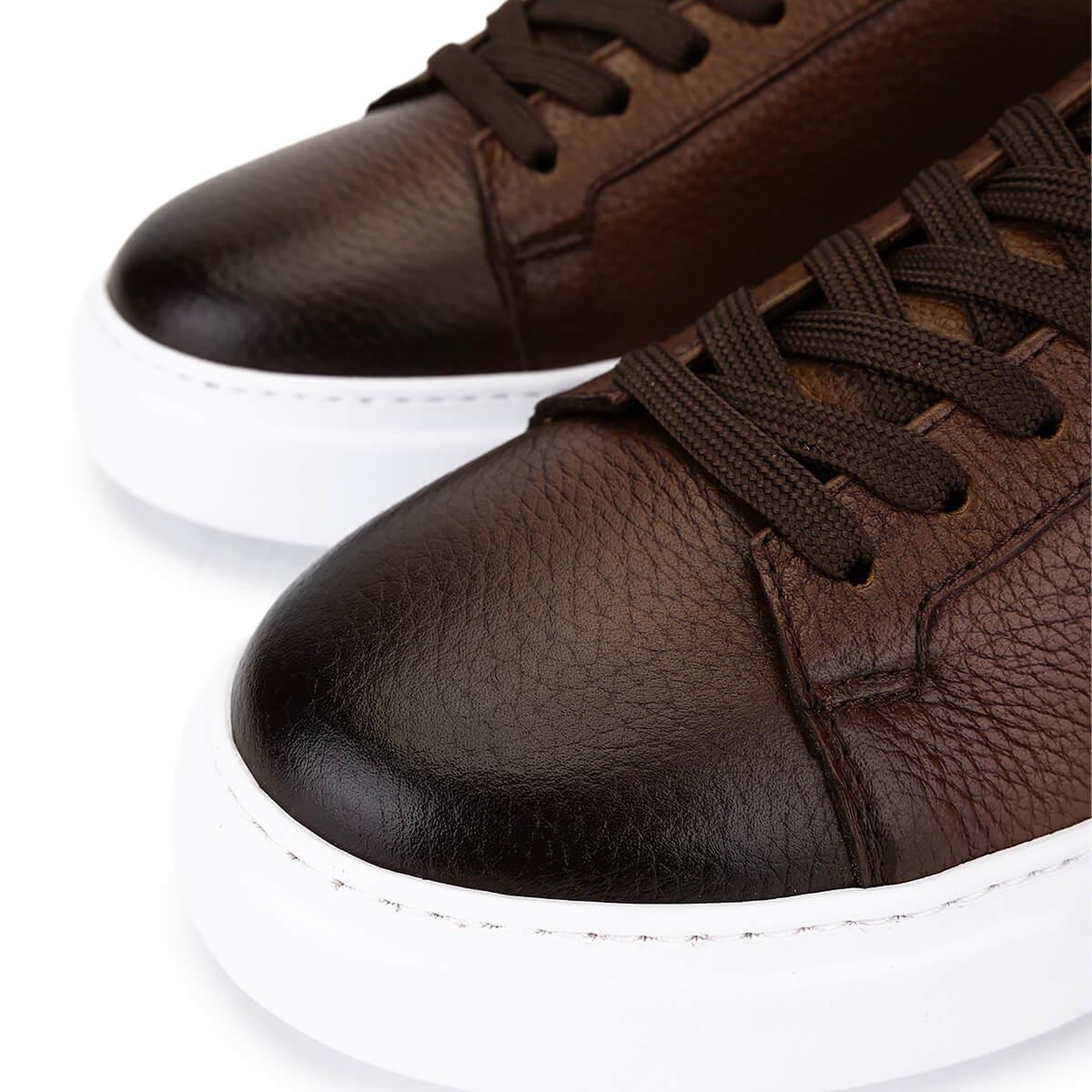 Tamer Tanca Erkek Hakiki Deri Kahverengi Sneakers & Spor Ayakkabı