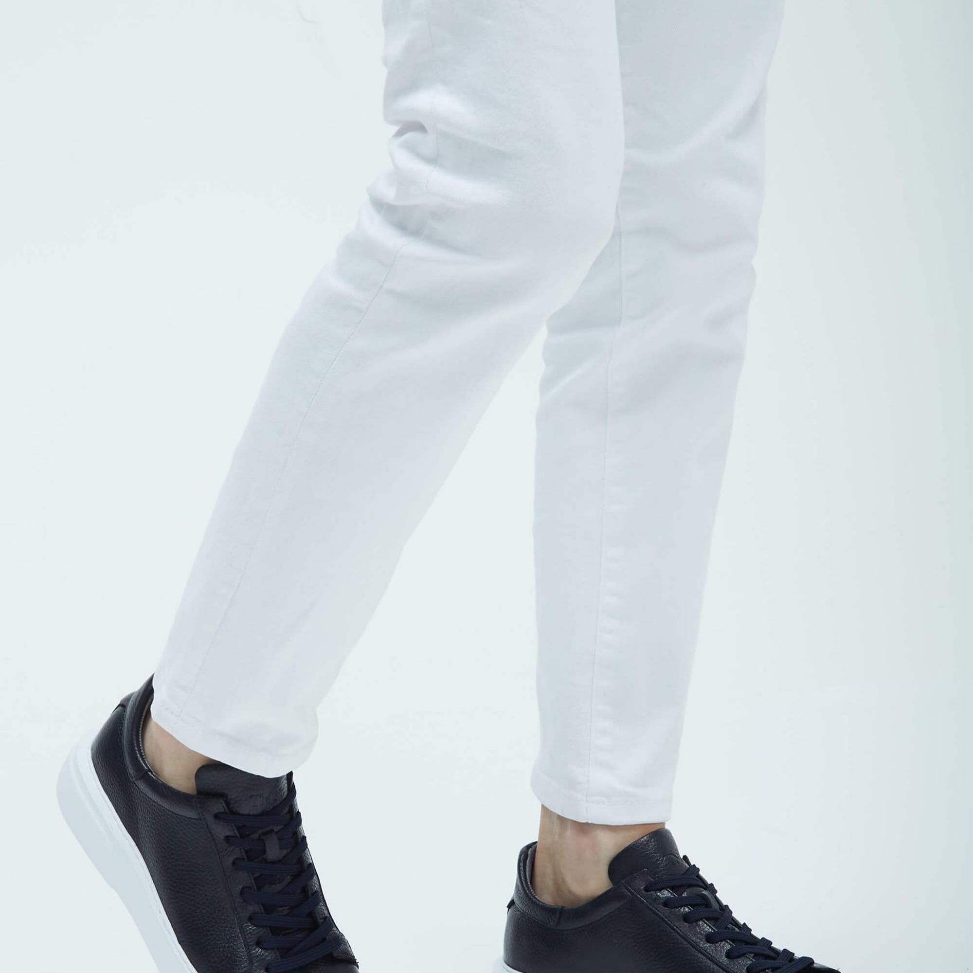 Tamer Tanca Erkek Hakiki Deri Lacivert Sneakers & Spor Ayakkabı