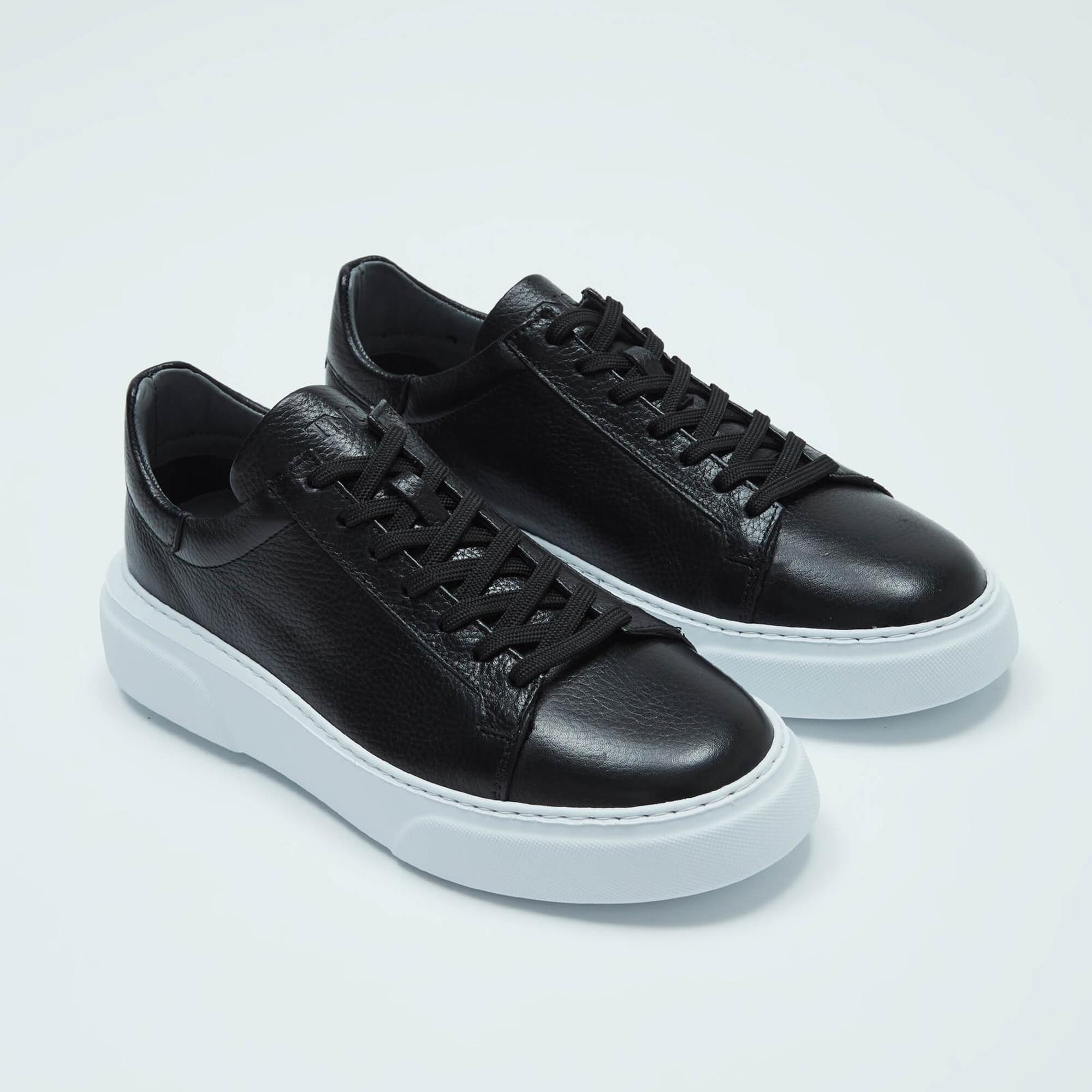 Tamer Tanca Erkek Hakiki Deri Siyah Sneakers & Spor Ayakkabı