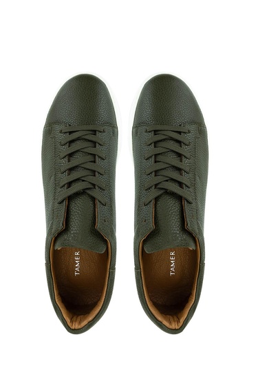  Tamer Tanca Erkek Hakiki Deri Yeşil Sneakers & Spor Ayakkabı