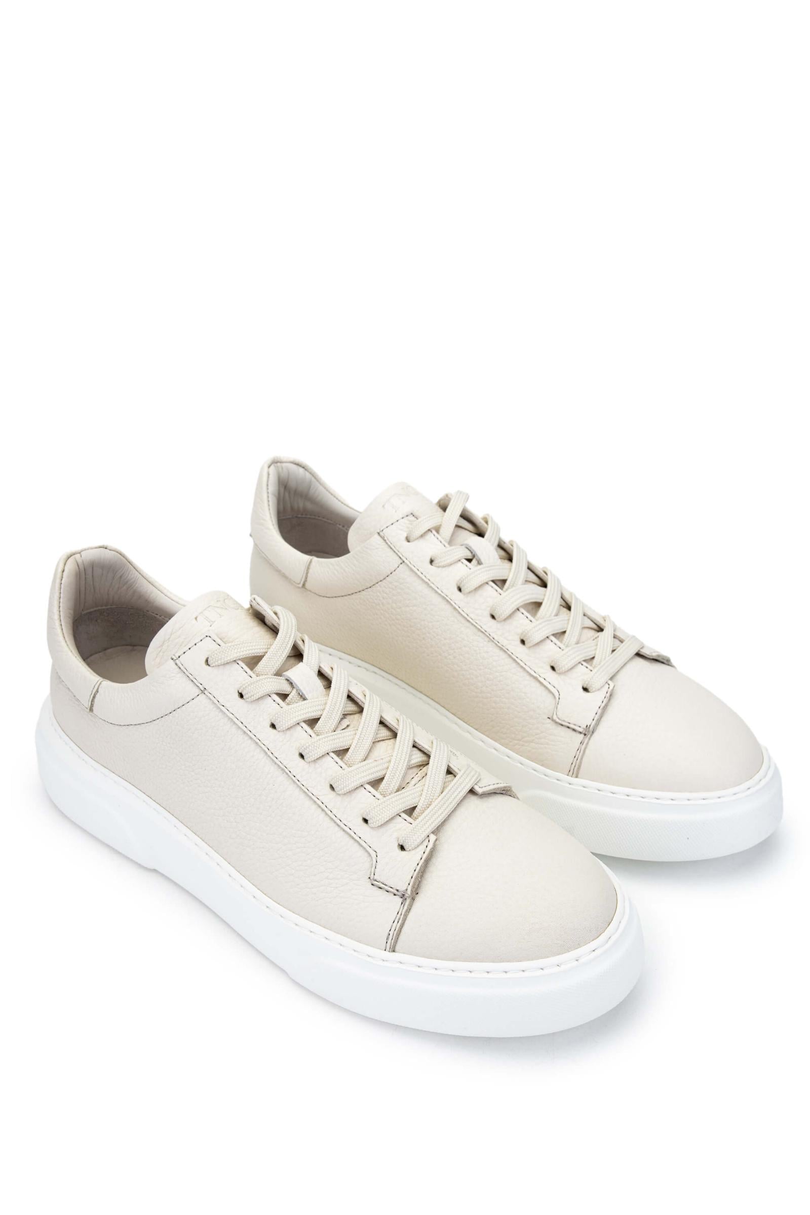 Tamer Tanca Erkek Hakiki Deri Bej Sneakers & Spor Ayakkabı