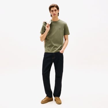  Tommy Hilfiger Light Interlock Erkek Yeşil T-Shirt