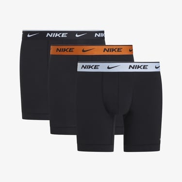  Nike Brief 3' lü Erkek Siyah Boxer