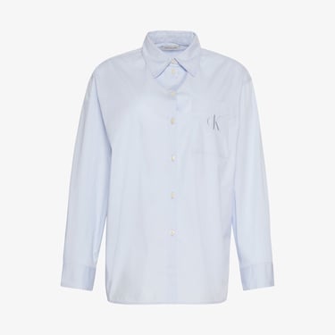 Calvin Klein Poplin Relaxed Kadın Mavi Gömlek