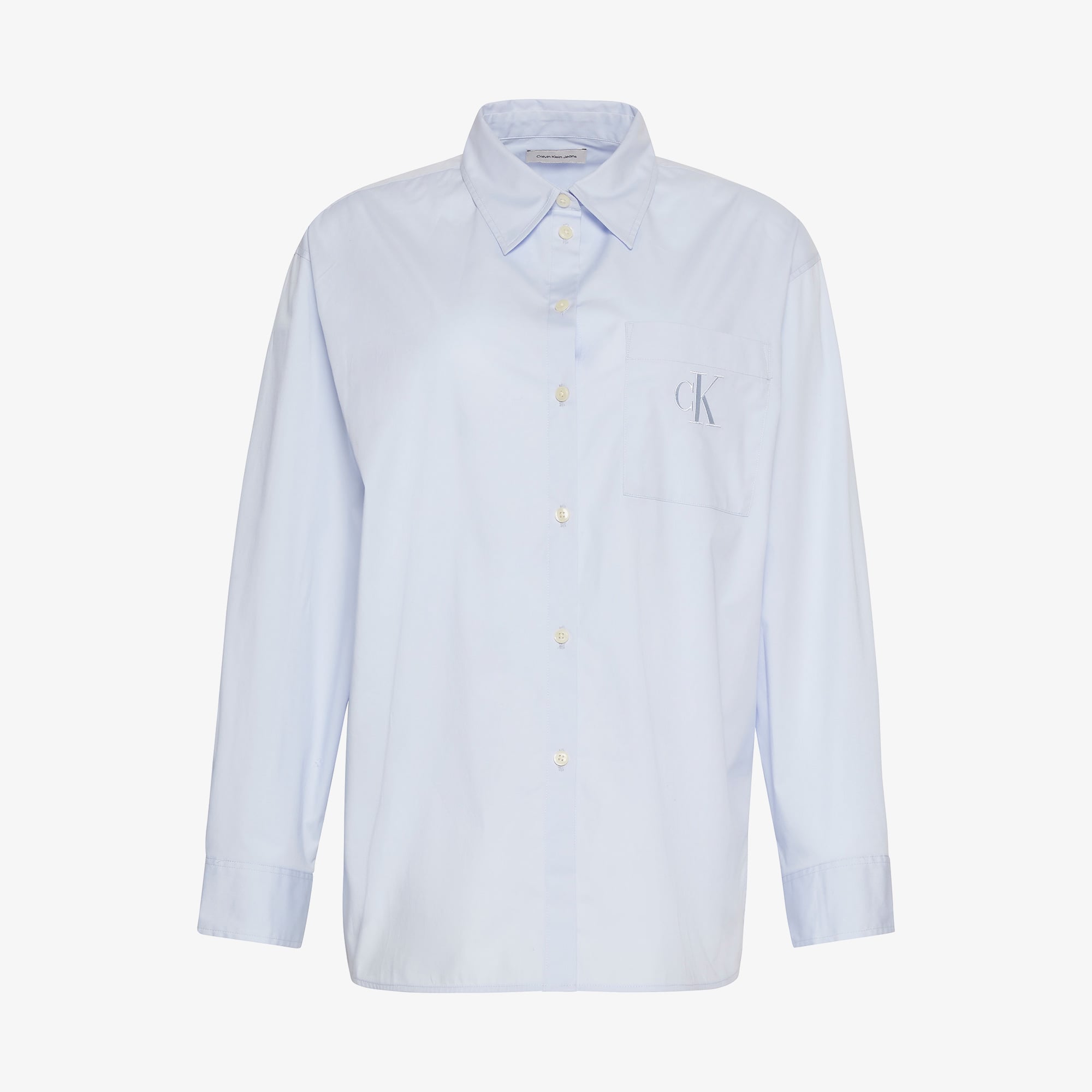  Calvin Klein Poplin Relaxed Kadın Mavi Gömlek