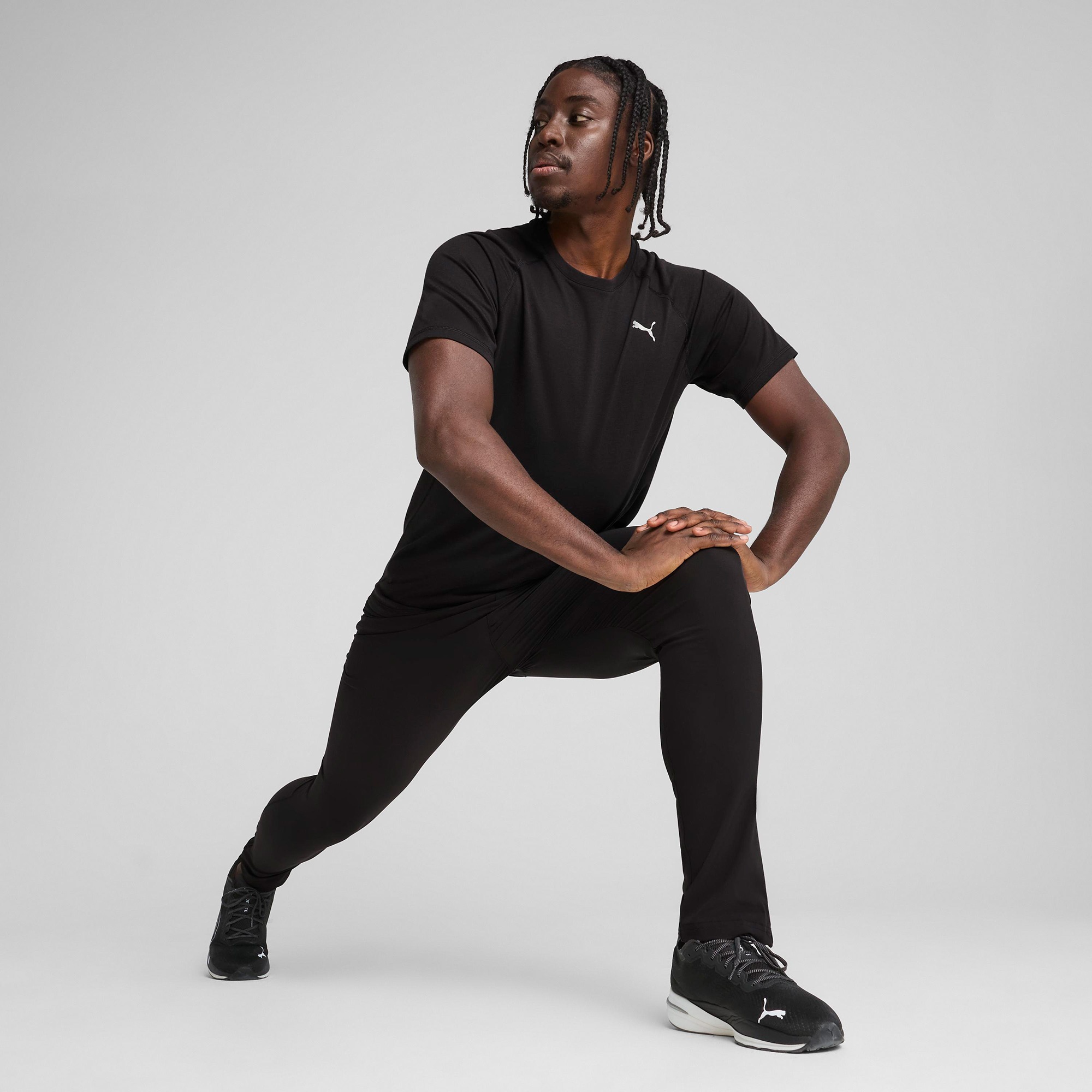 Puma Run Velocity Tri-Blend Erkek Siyah Koşu T-Shirt