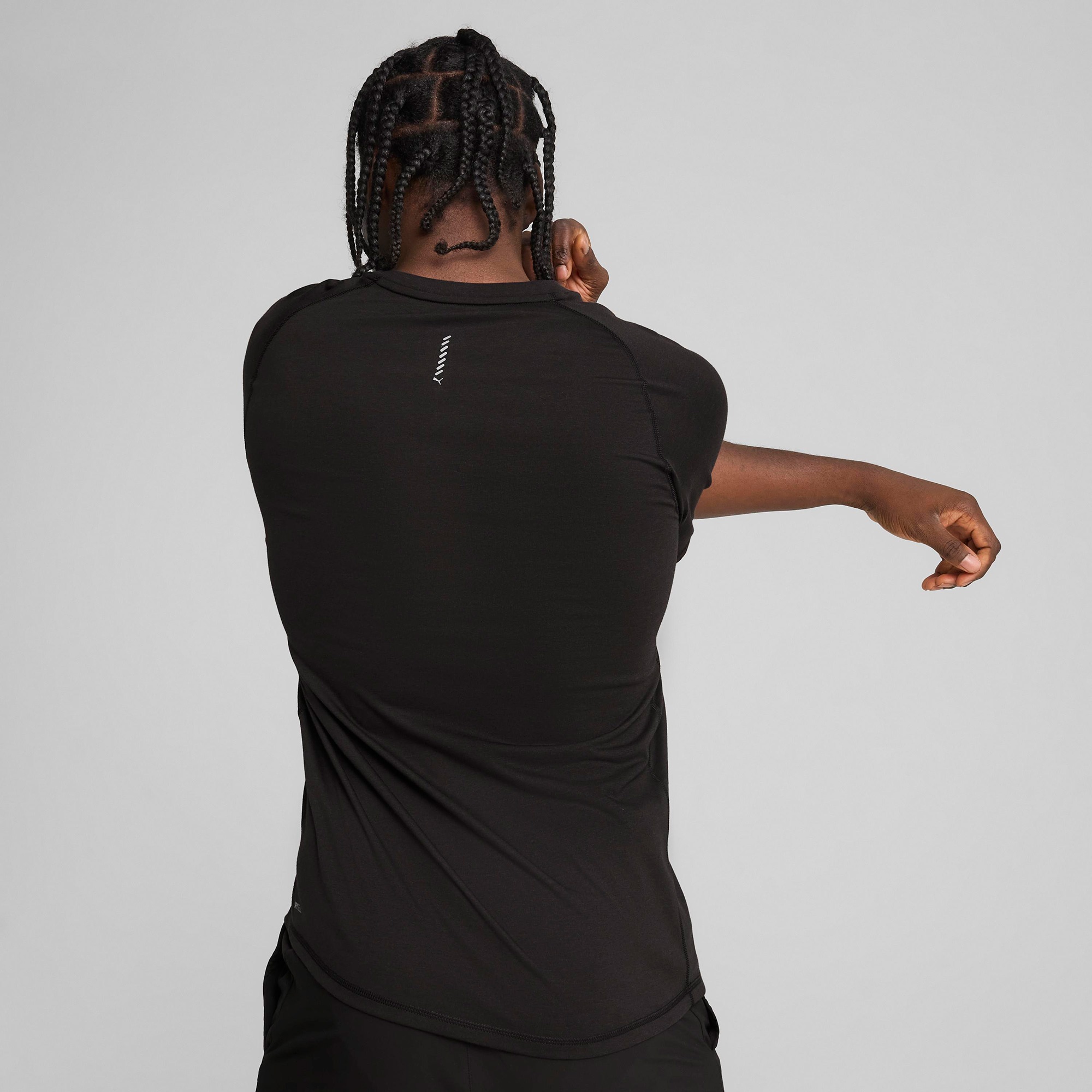 Puma Run Velocity Tri-Blend Erkek Siyah Koşu T-Shirt