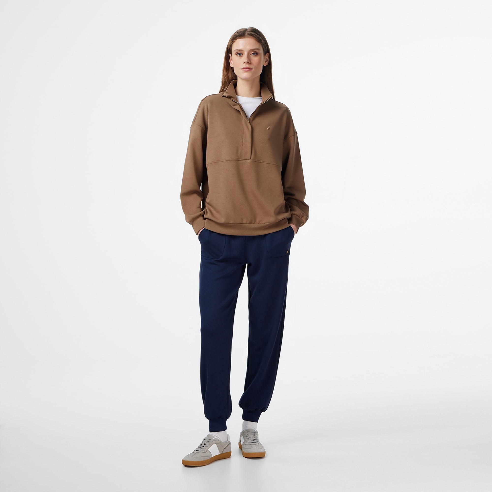 Nautica Kadın Kahverengi Regular Fit Sweatshirt