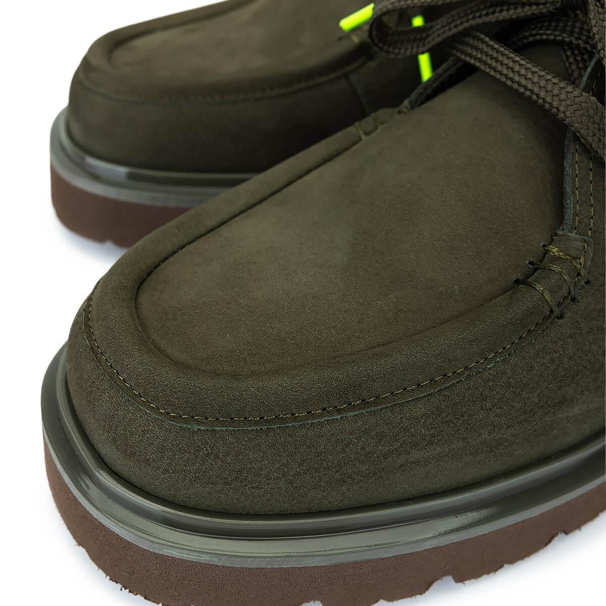 Tamer Tanca Erkek Hakiki Deri Yeşil Nubuk Loafer Ayakkabı