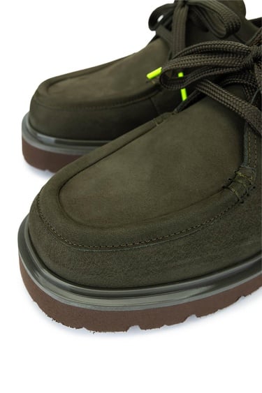  Tamer Tanca Erkek Hakiki Deri Yeşil Nubuk Loafer Ayakkabı