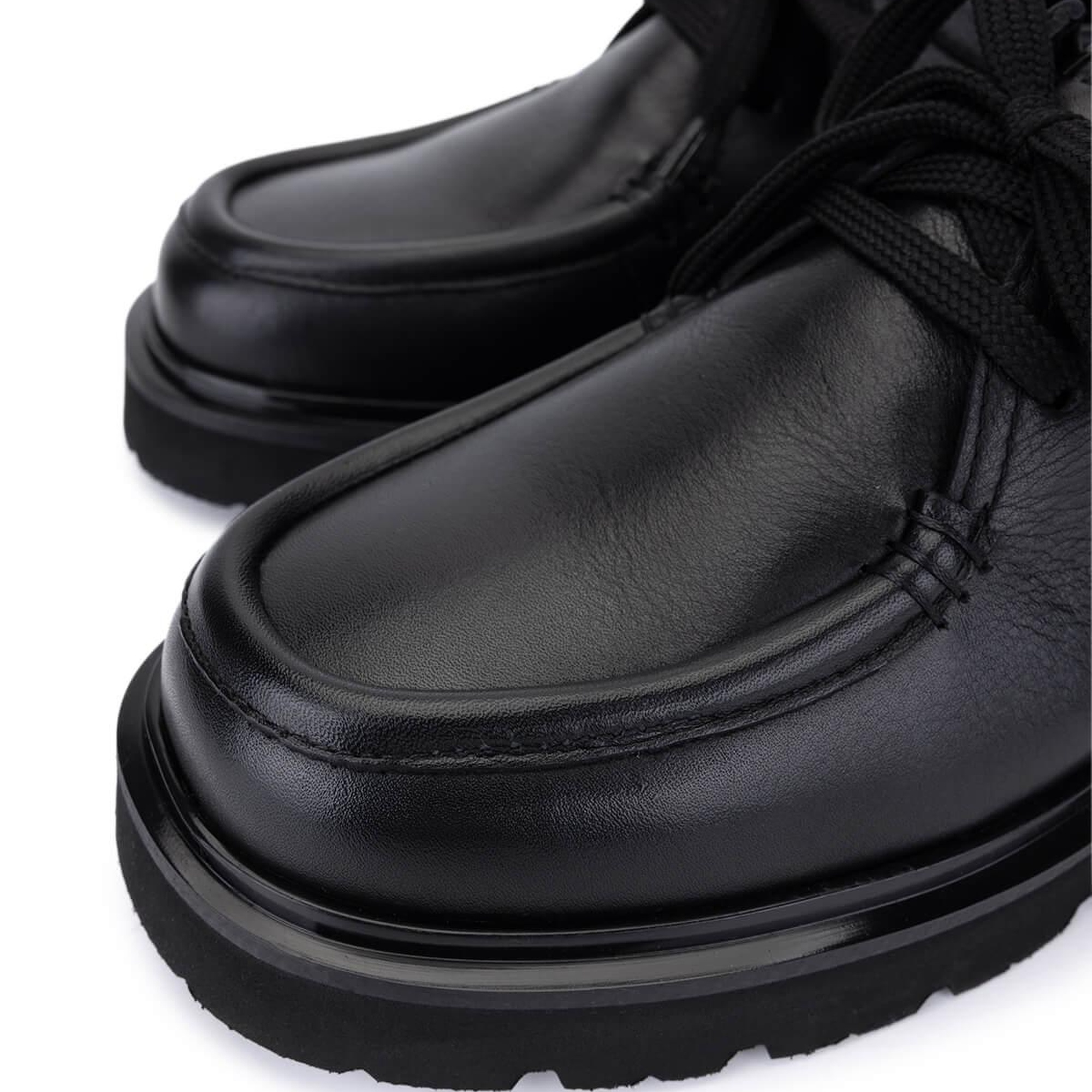 Tamer Tanca Erkek Hakiki Deri Siyah Deri Loafer Ayakkabı