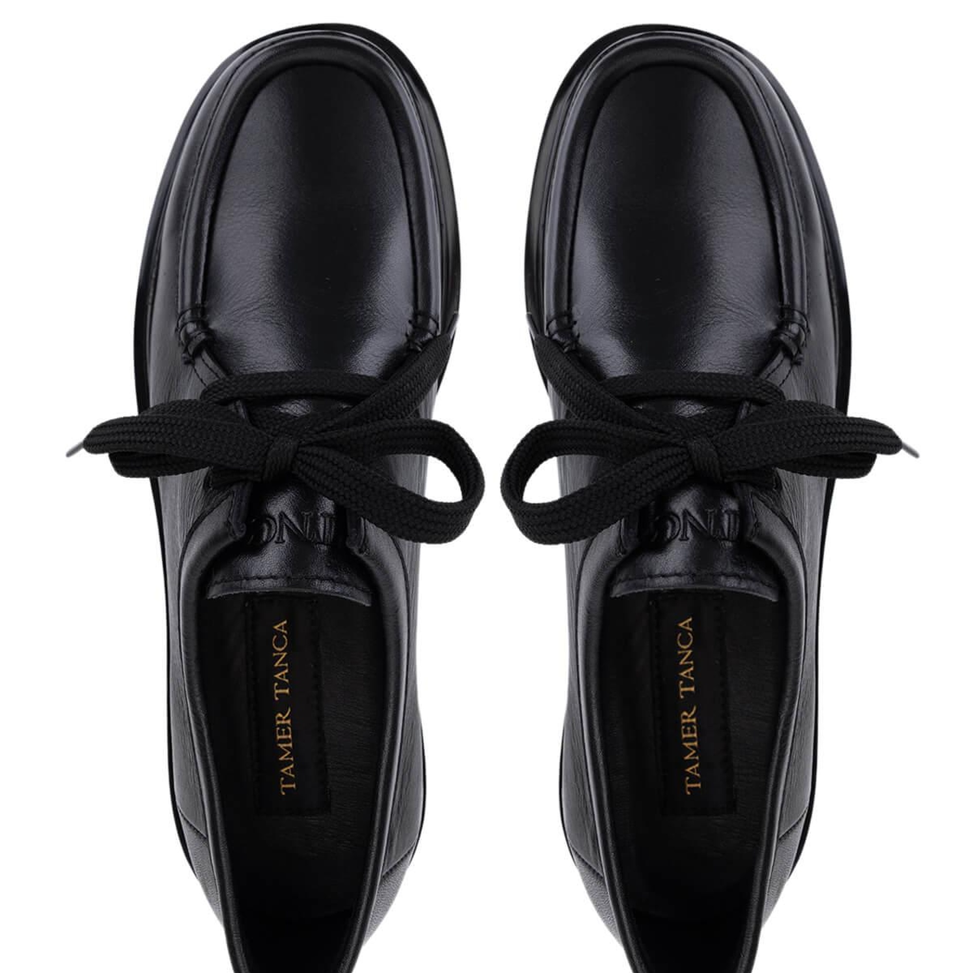 Tamer Tanca Erkek Hakiki Deri Siyah Deri Loafer Ayakkabı