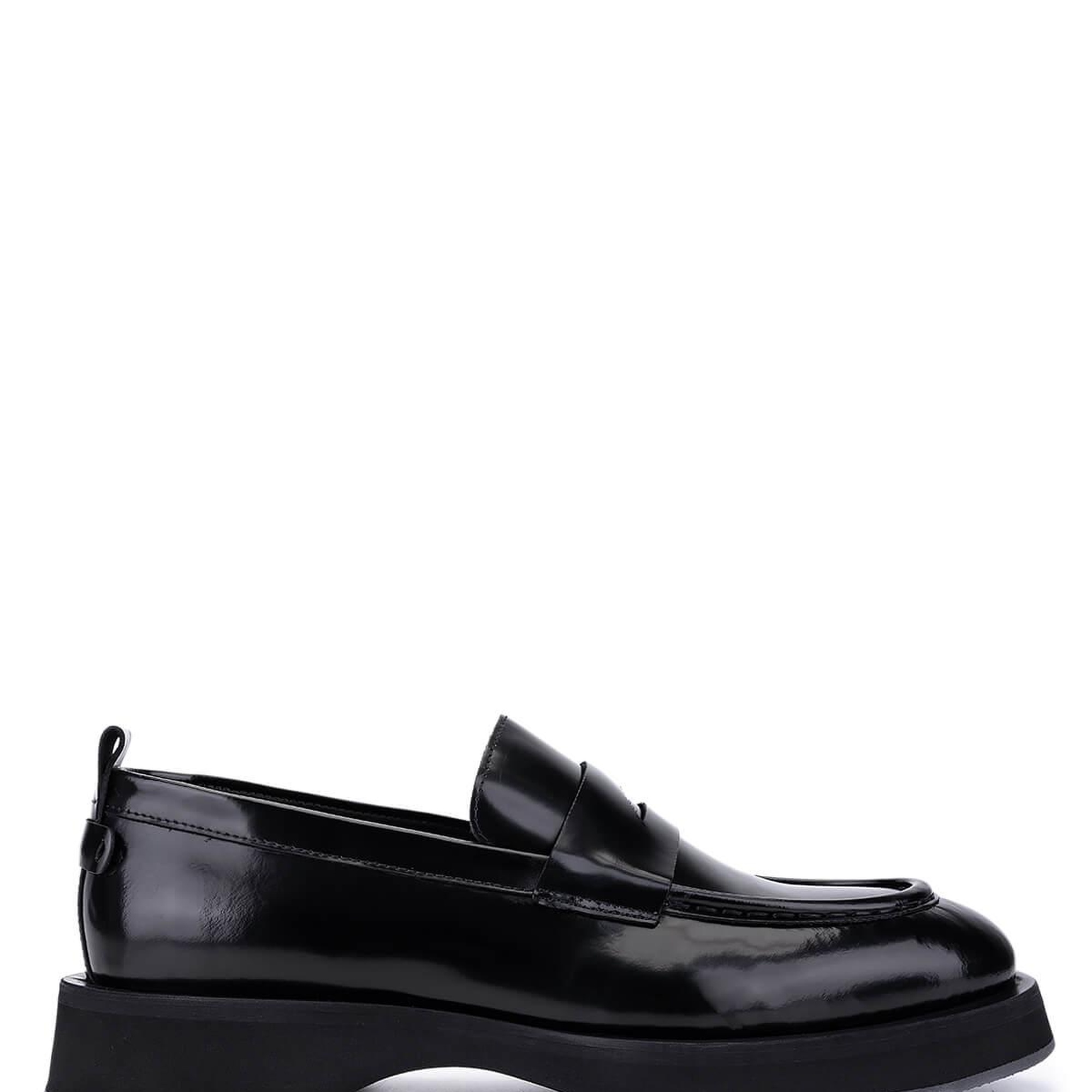 Tamer Tanca Erkek Hakiki Deri Siyah Deri Loafer Ayakkabı