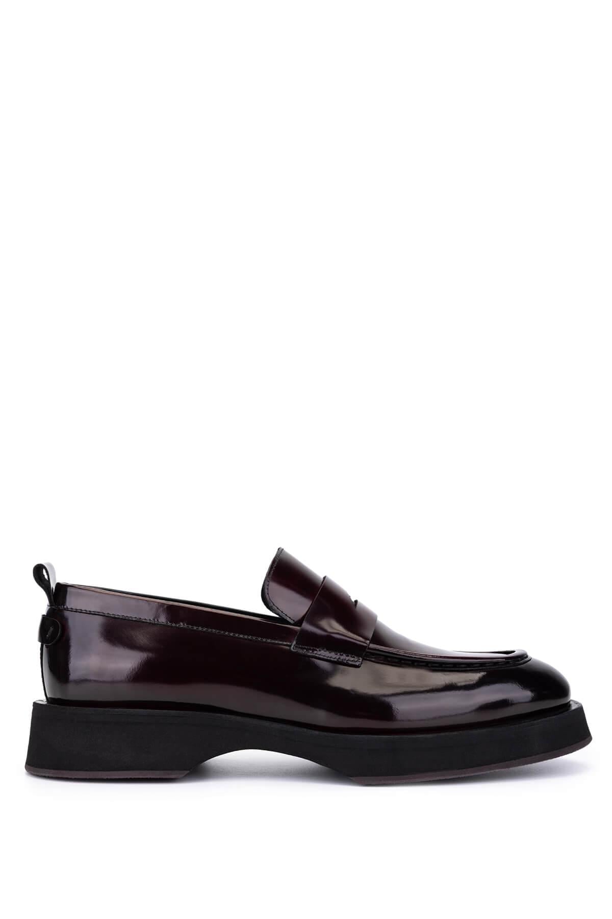 Tamer Tanca Tamer Tanca Erkek Hakiki Deri Bordo Loafer Ayakkabı FashFed'de! Bordo - 2. görsel