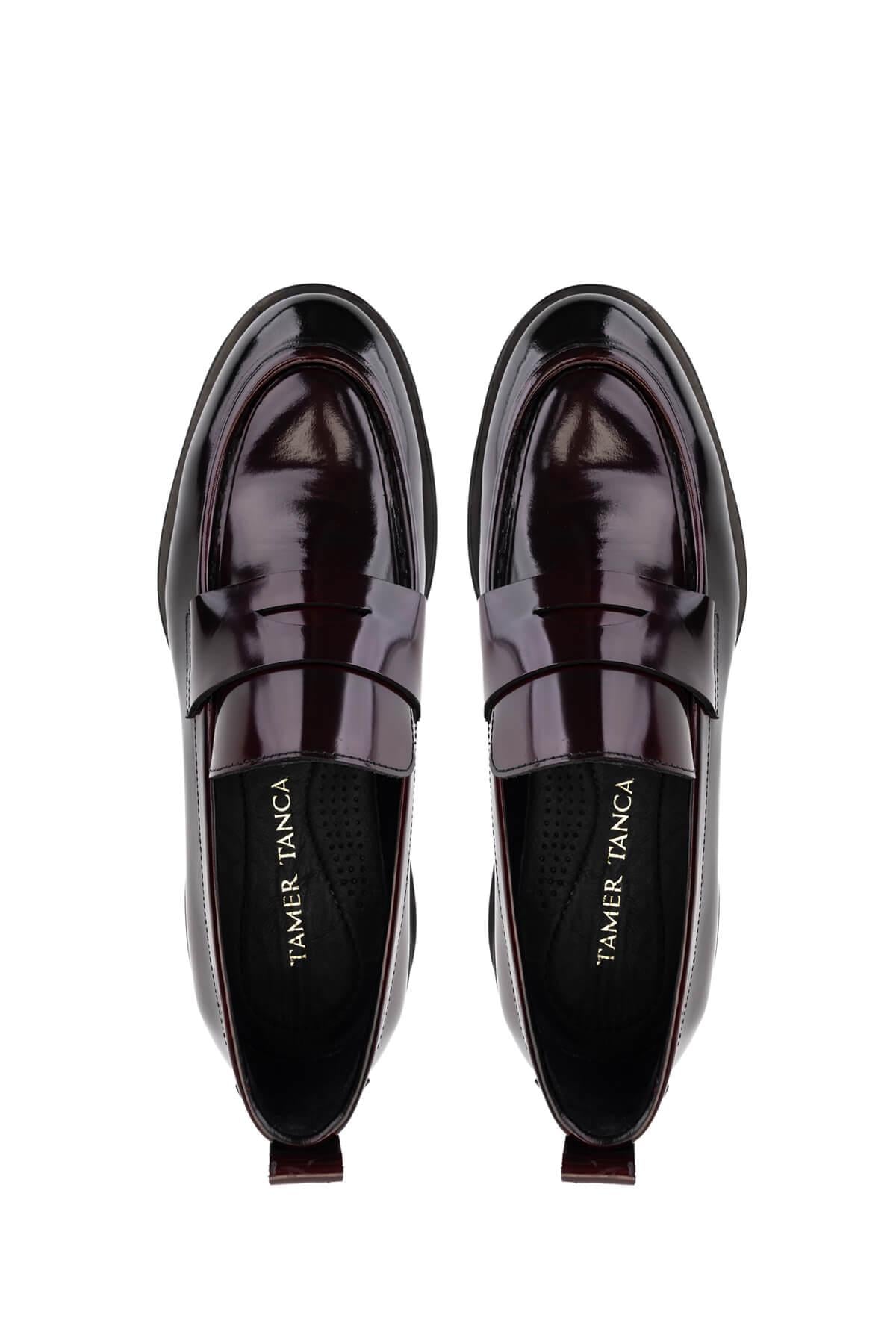 Tamer Tanca Tamer Tanca Erkek Hakiki Deri Bordo Loafer Ayakkabı FashFed'de! Bordo - 6. görsel