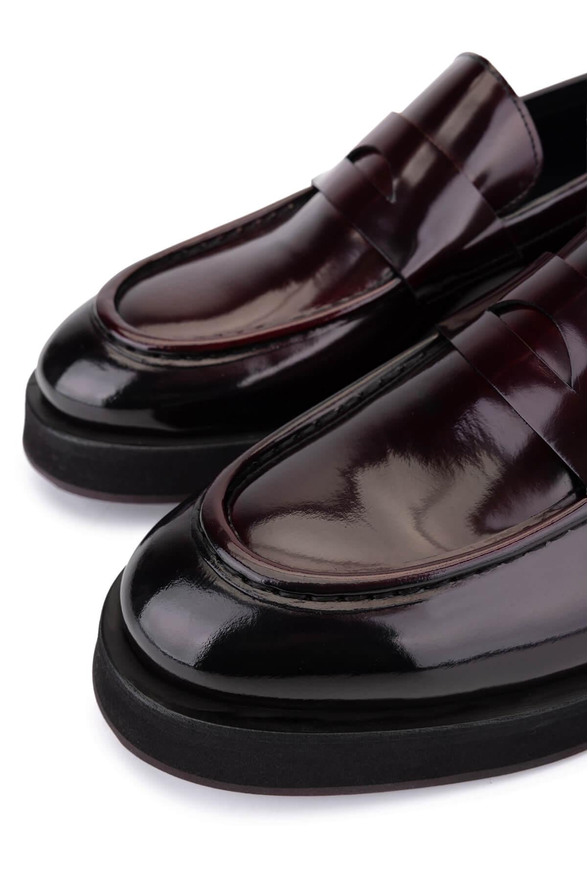 Tamer Tanca Tamer Tanca Erkek Hakiki Deri Bordo Loafer Ayakkabı FashFed'de! Bordo - 5. görsel