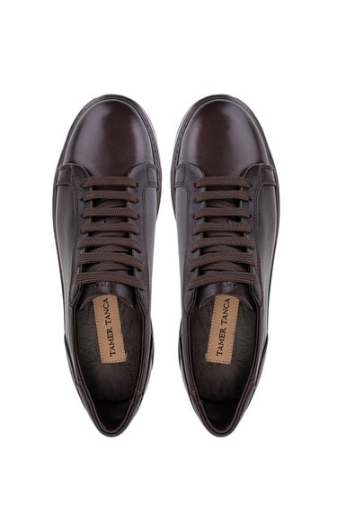  Tamer Tanca Erkek Hakiki Deri Kahverengi Sneakers & Spor Ayakkabı