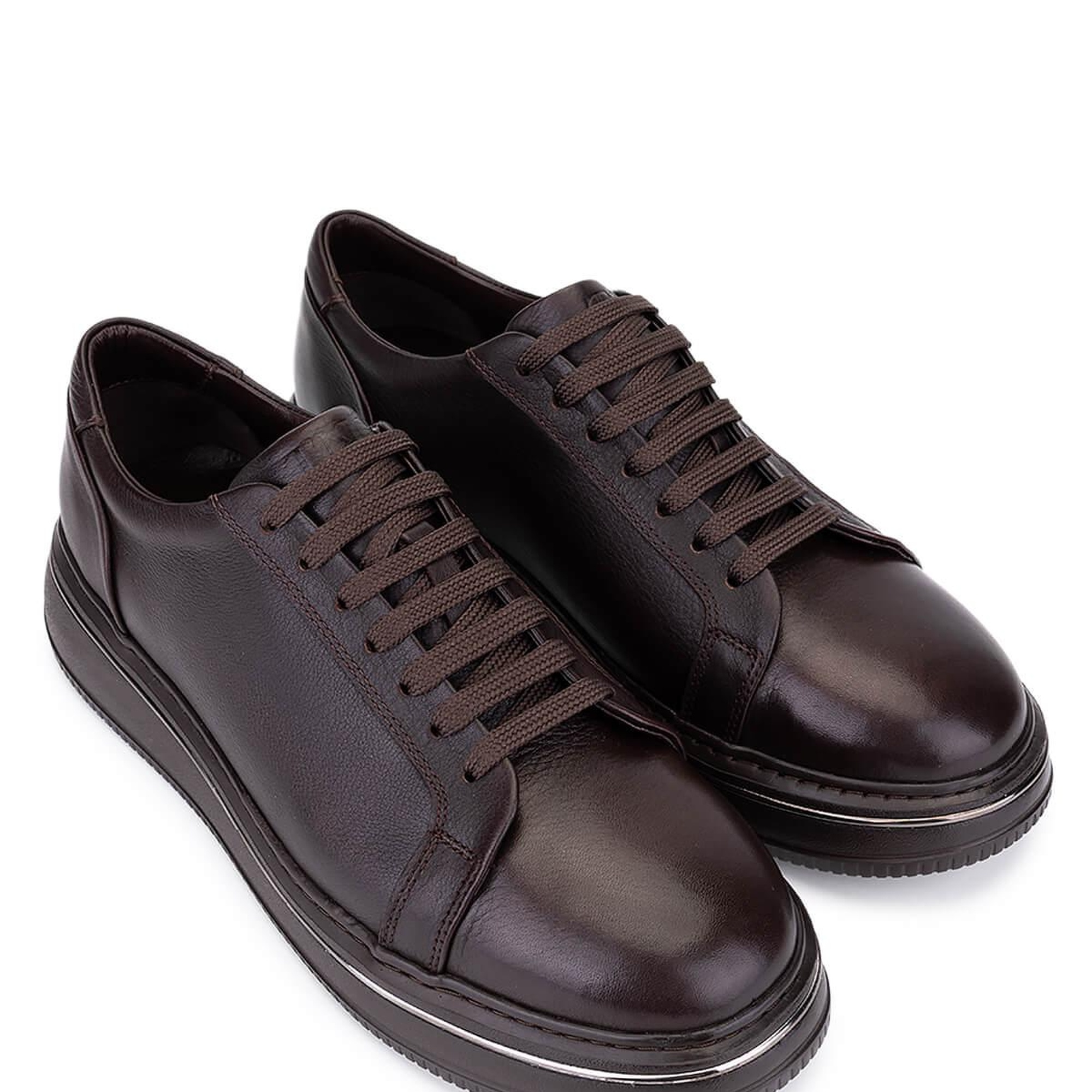 Tamer Tanca Erkek Hakiki Deri Kahverengi Sneakers & Spor Ayakkabı