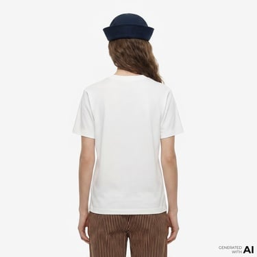  FashFed F İkonlu Unisex Beyaz T-Shirt