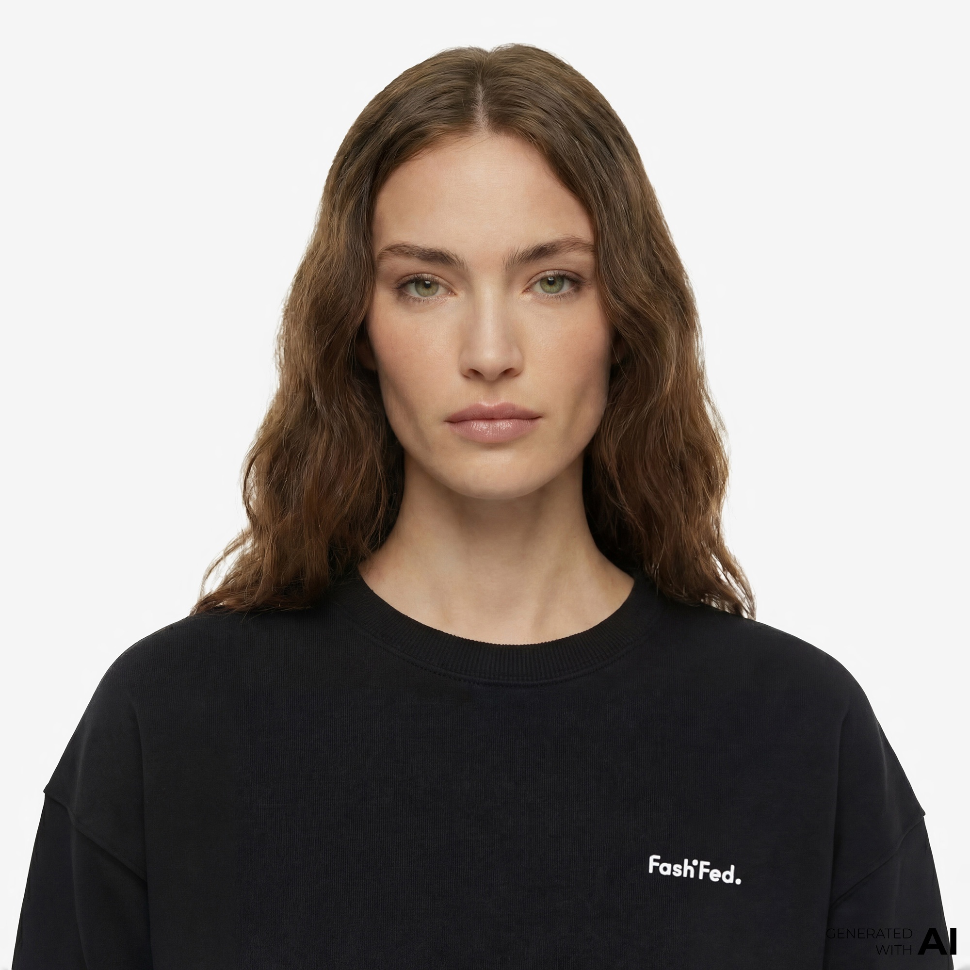 FashFed Unisex Siyah Sweatshirt