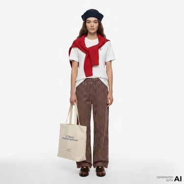  FashFed F İkonlu Unisex Beyaz T-Shirt