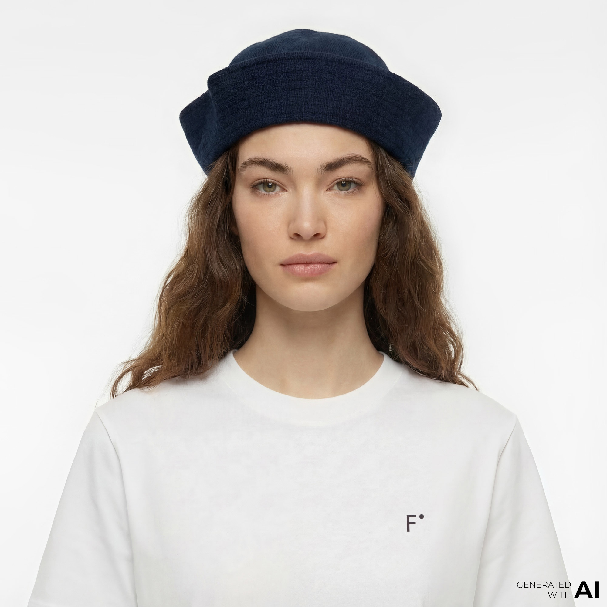 FashFed F İkonlu Unisex Beyaz T-Shirt