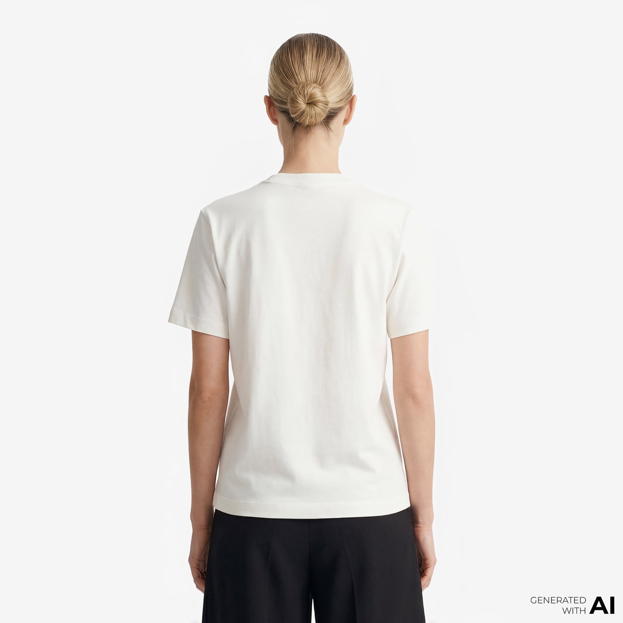 FashFed F İkonlu Unisex Krem Rengi T-Shirt