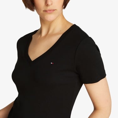  Tommy Hilfiger Nos Kadın Siyah T-Shirt