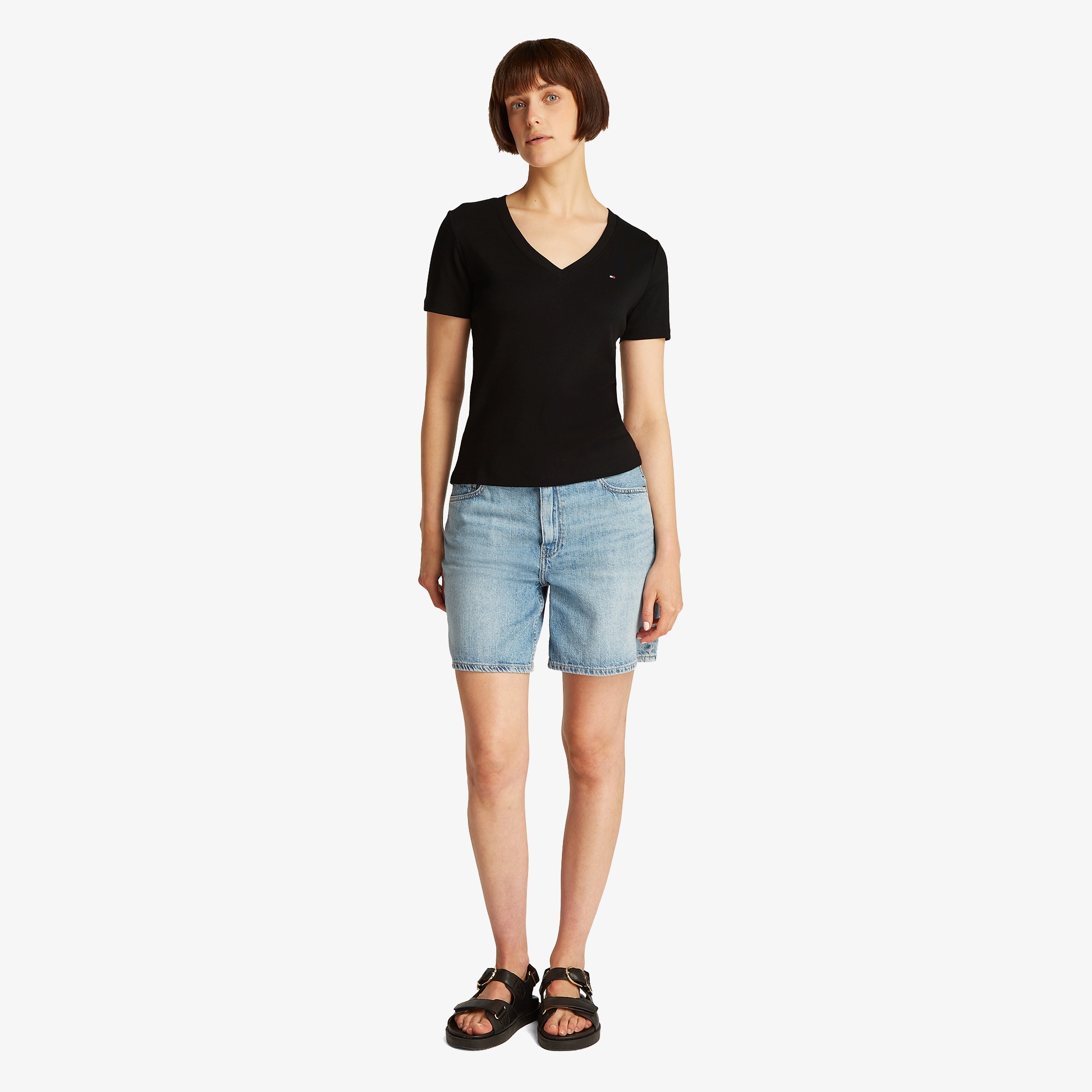 Tommy Hilfiger Nos Kadın Siyah T-Shirt