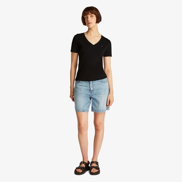  Tommy Hilfiger Nos Kadın Siyah T-Shirt