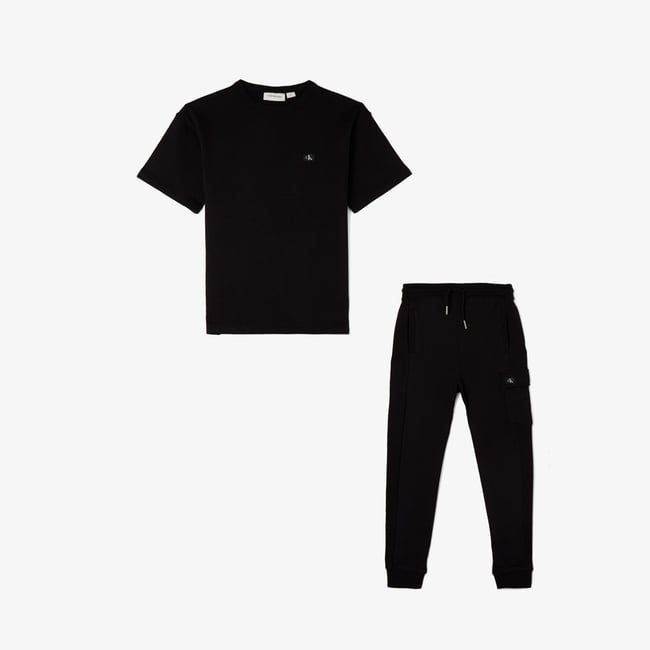  Calvin Klein Peach Terry Siyah Bebek Takımı