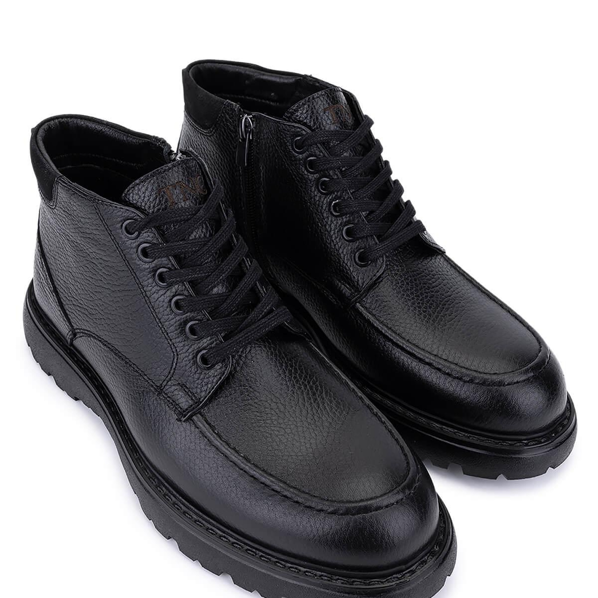 Tamer Tanca Erkek Hakiki Deri Siyah Casual Bot