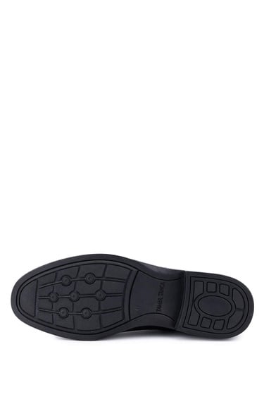  Tamer Tanca Erkek Hakiki Deri Siyah Casual Bot