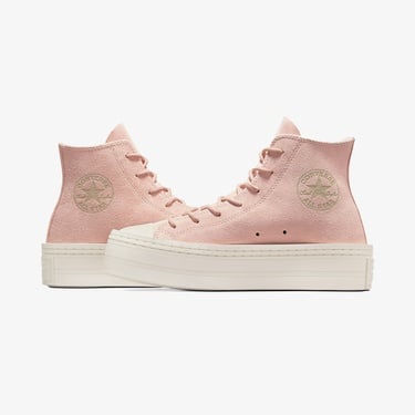  Converse Chuck Taylor All Star Modern Lift Platform Mono Suede Kadın Pembe Sneaker