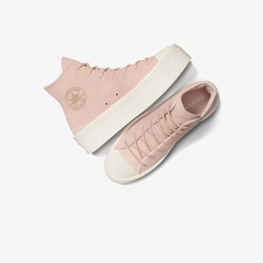  Converse Chuck Taylor All Star Modern Lift Platform Mono Suede Kadın Pembe Sneaker