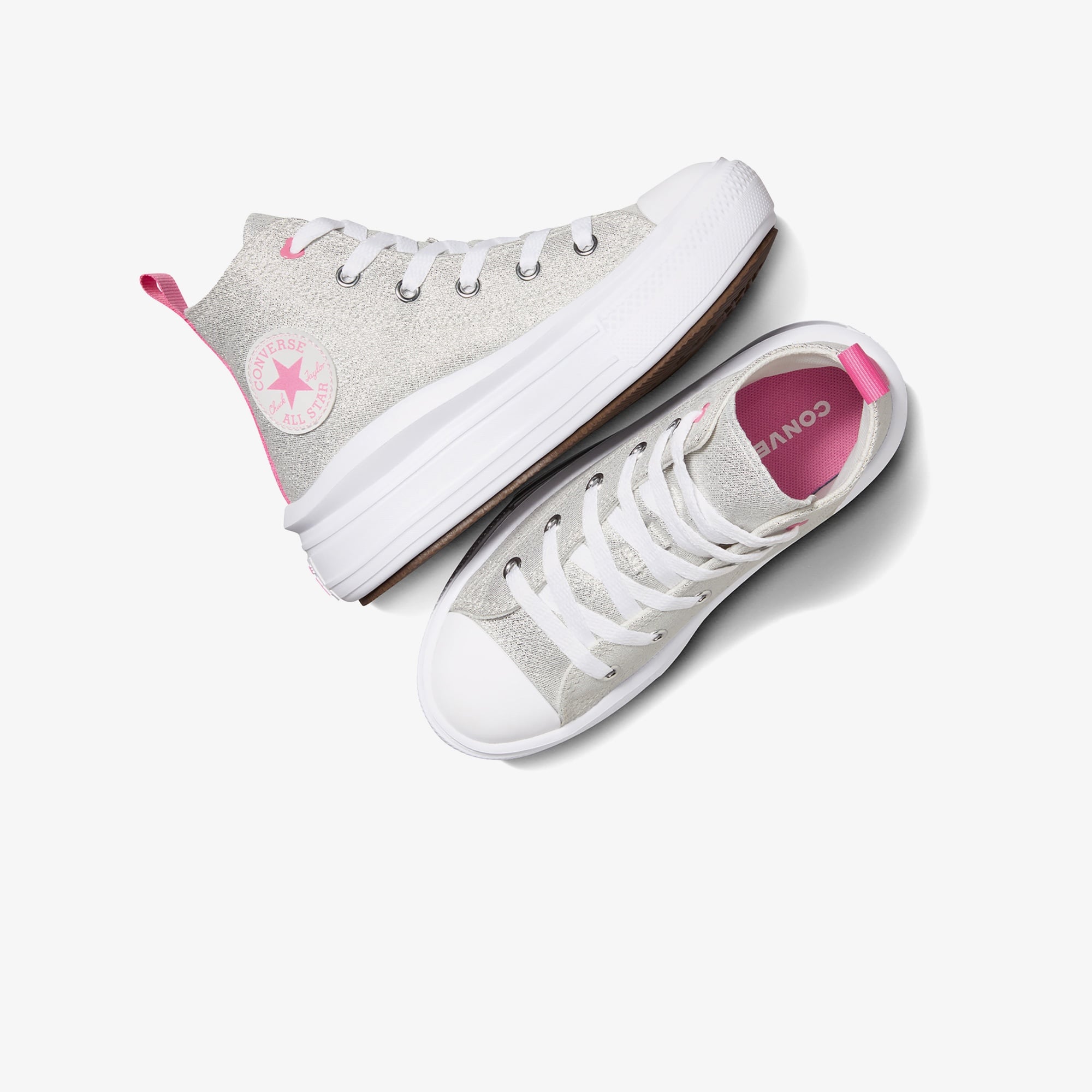 Converse Chuck Taylor All Star Move Platform Sparkle Çocuk Gri Sneaker
