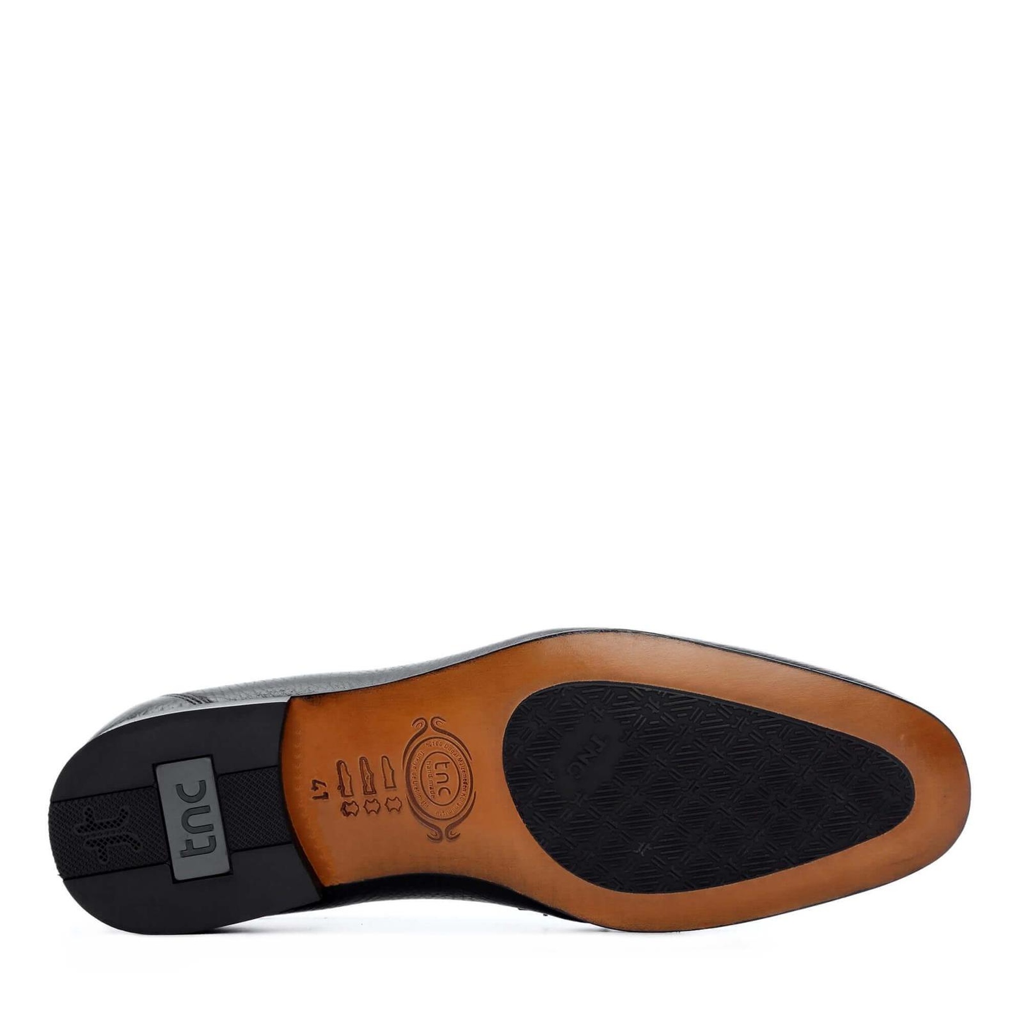 Tamer Tanca Erkek Hakiki Deri Siyah Deri Makosen Ayakkabı