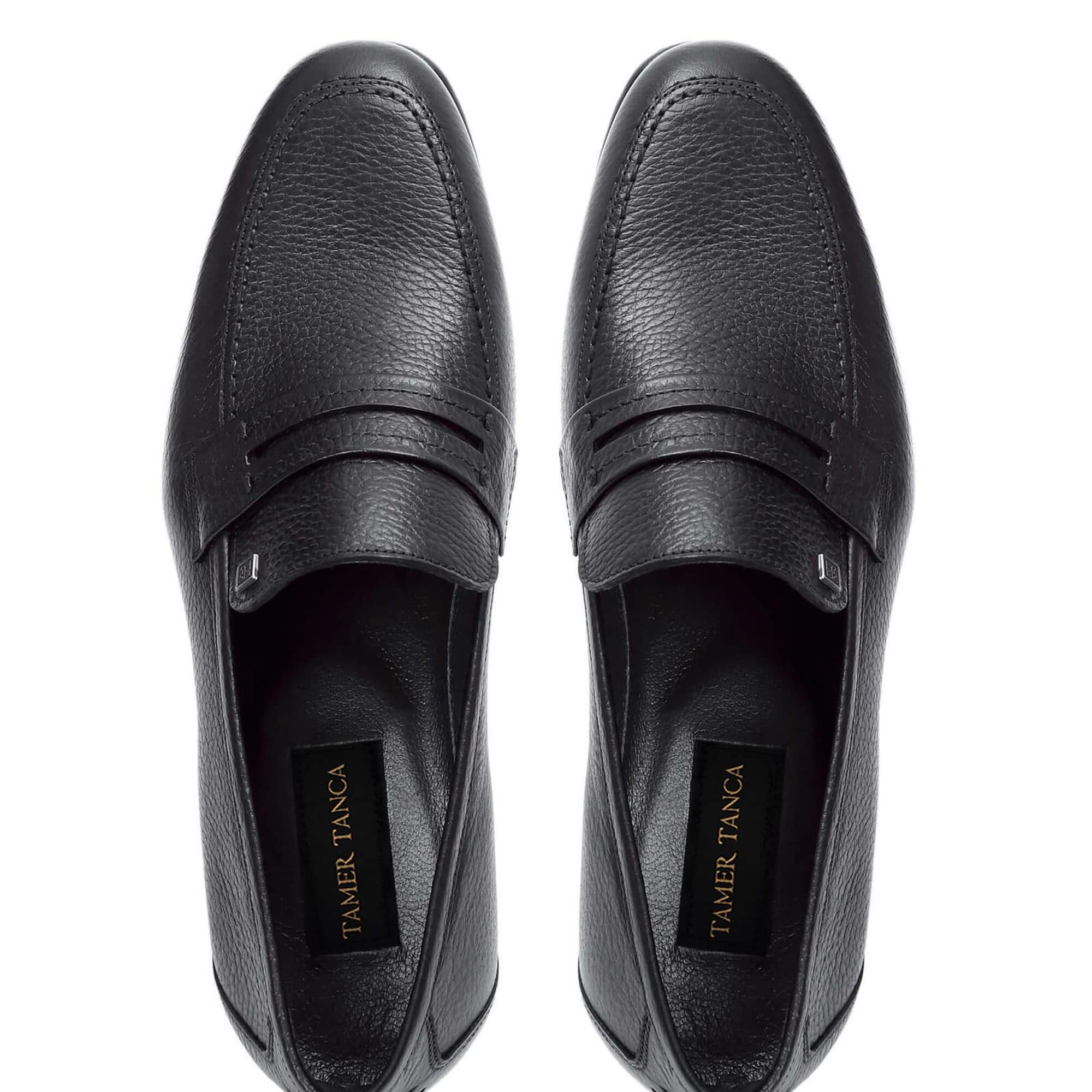 Tamer Tanca Erkek Hakiki Deri Siyah Deri Makosen Ayakkabı