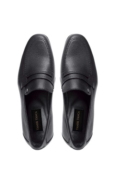  Tamer Tanca Erkek Hakiki Deri Siyah Deri Makosen Ayakkabı