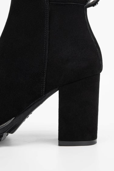  Tamer Tanca Kadın Hakiki Deri Siyah Süet Topuklu Bot