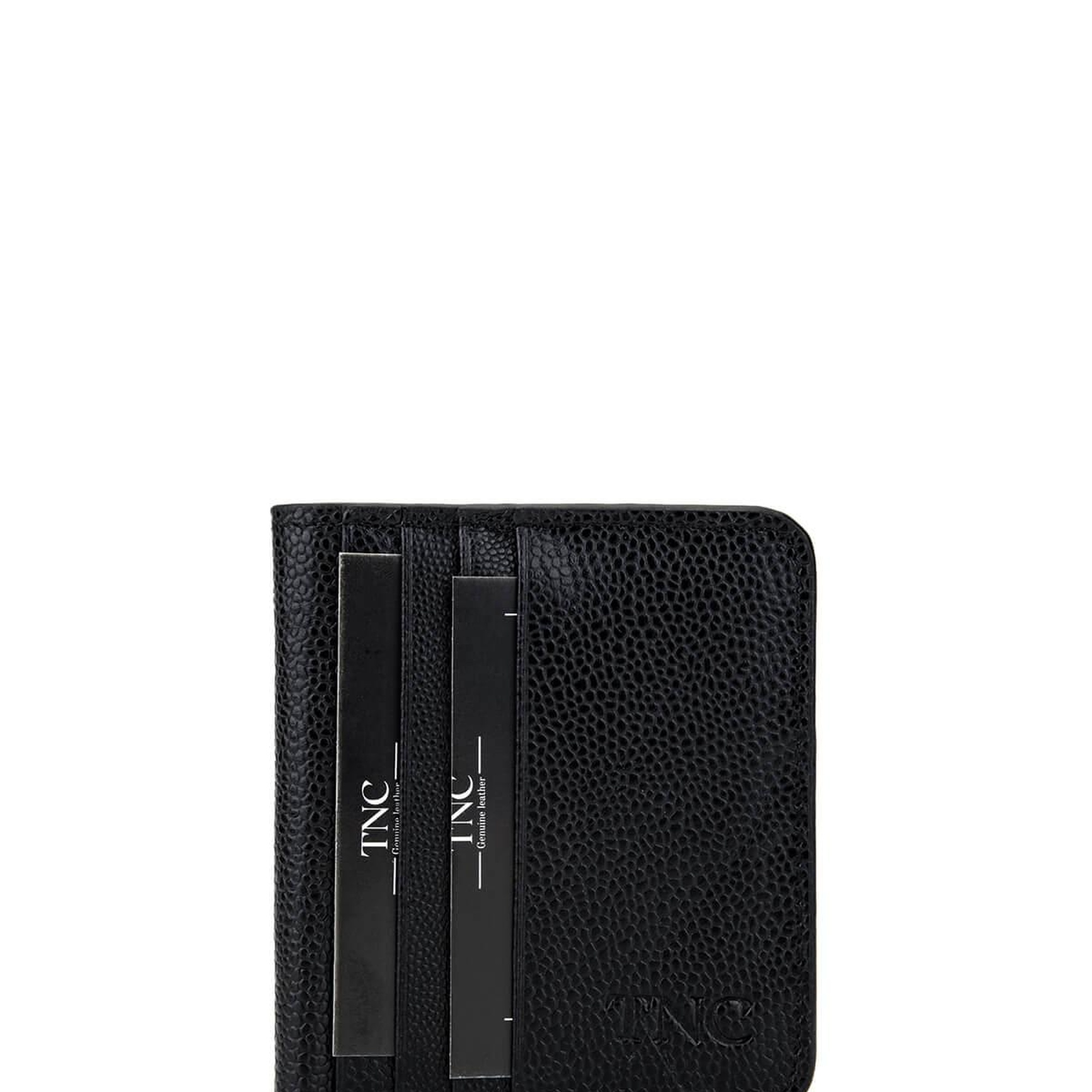 Tamer Tanca Unisex Hakiki Deri Siyah Havyar Kartlık