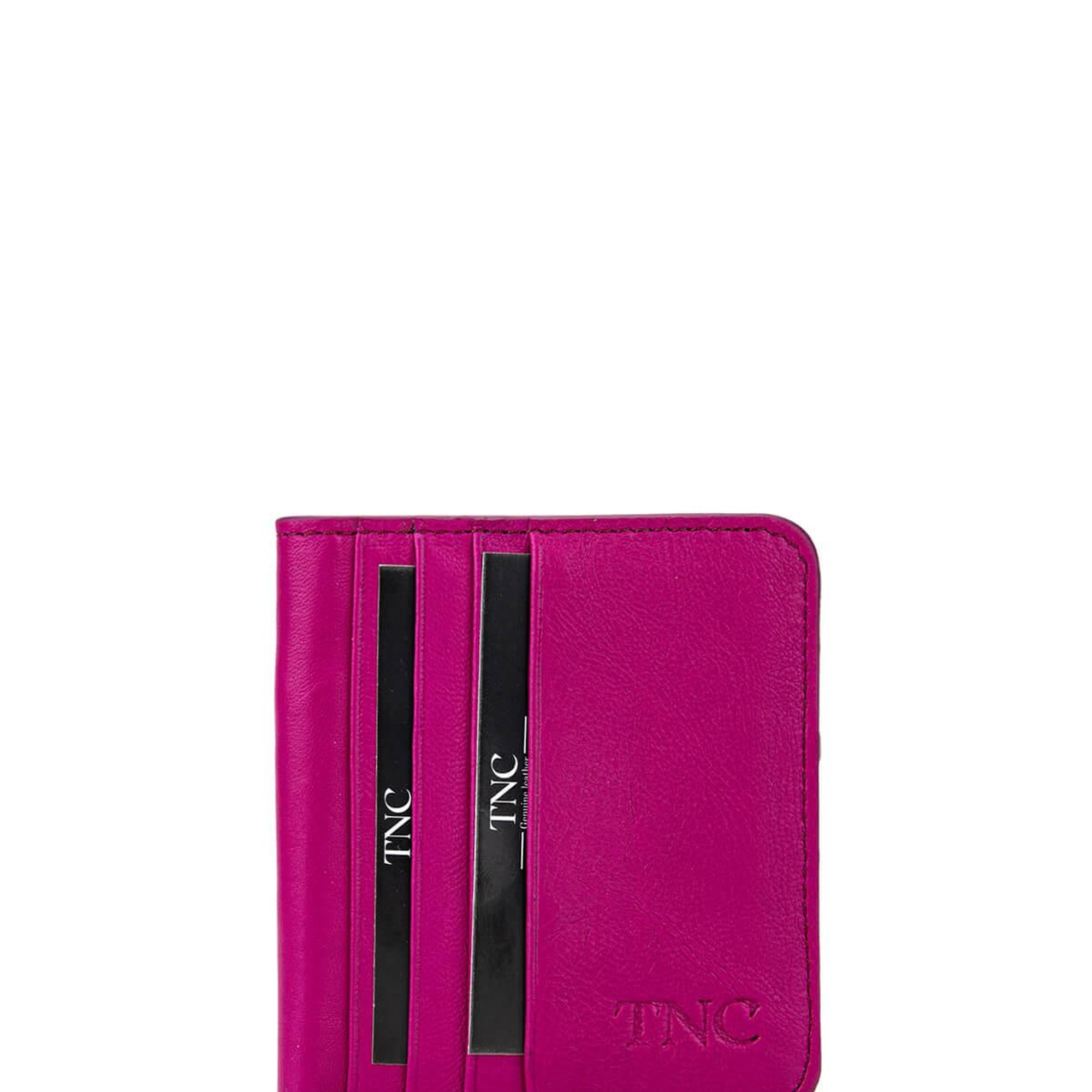 Tamer Tanca Unisex Hakiki Deri Fuşya Kartlık