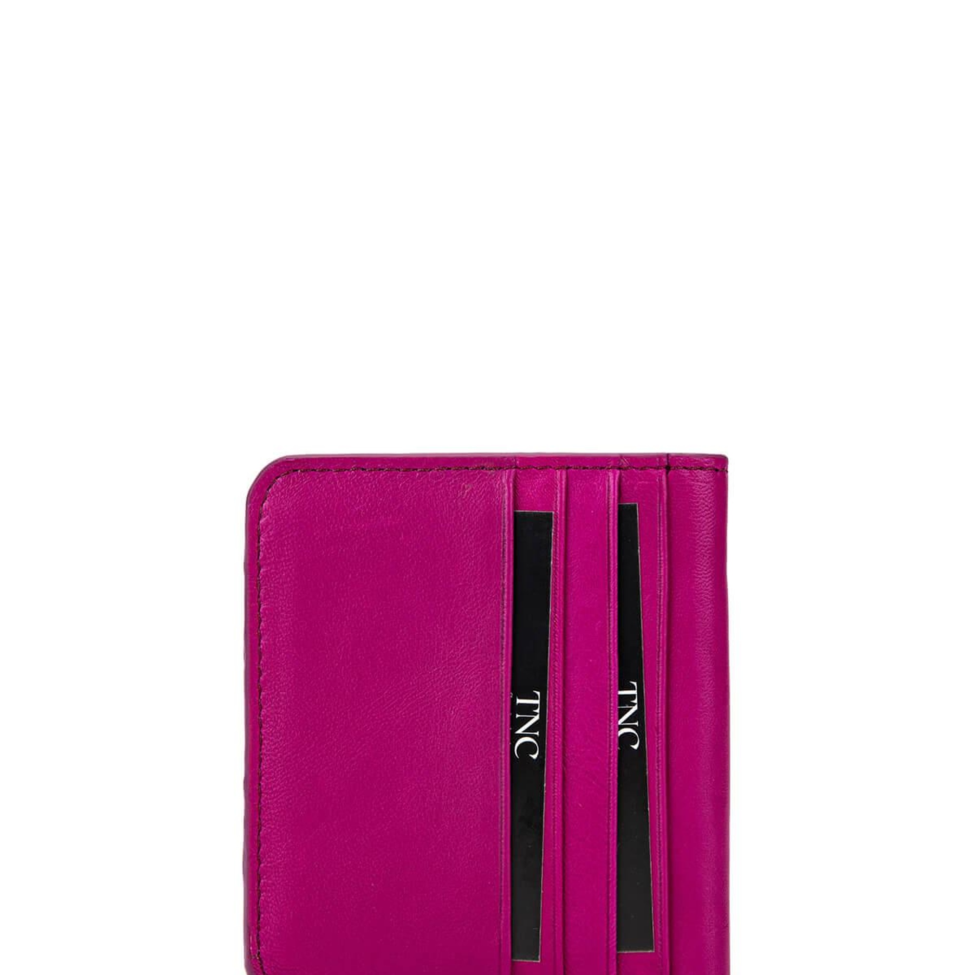 Tamer Tanca Unisex Hakiki Deri Fuşya Kartlık