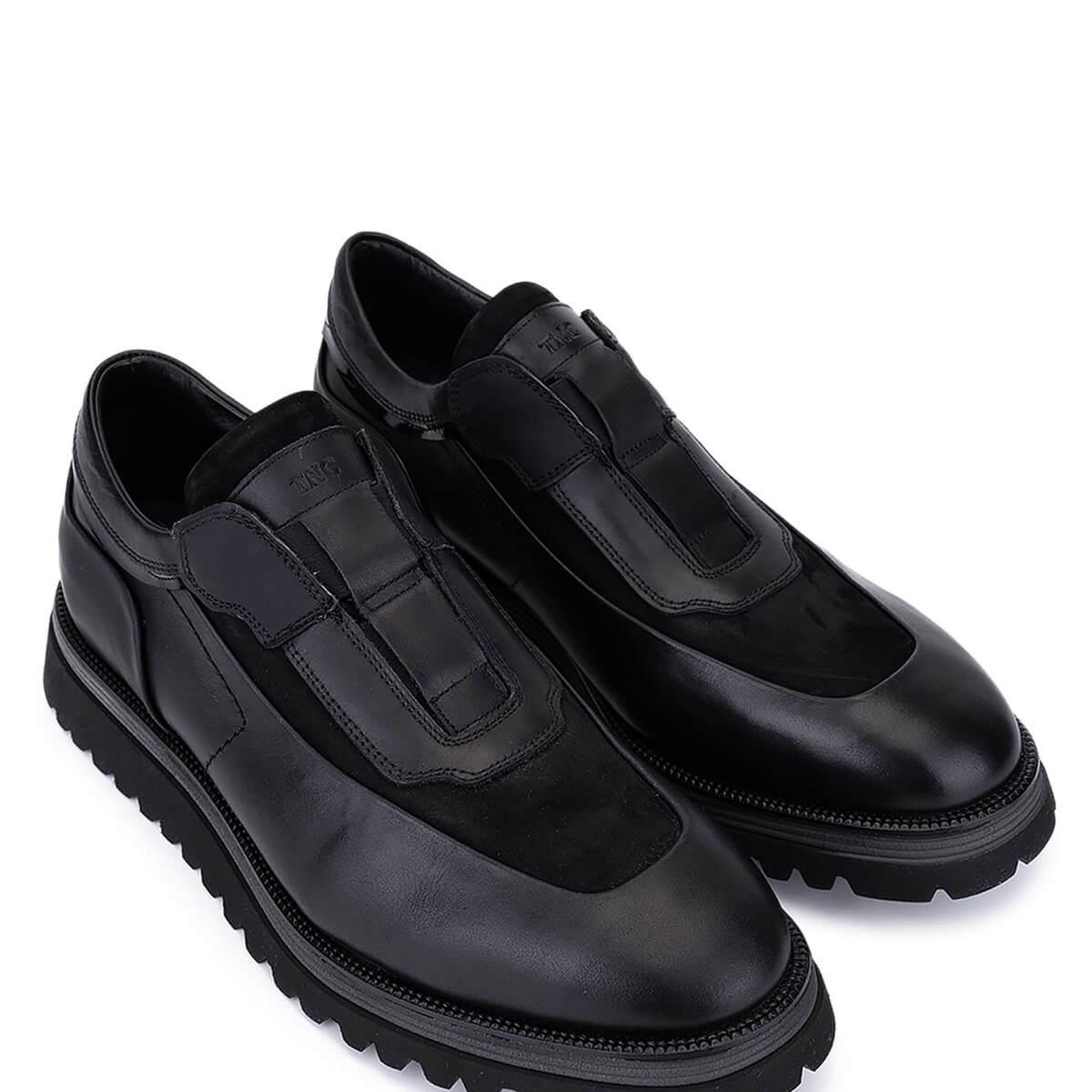 Tamer Tanca Erkek Hakiki Deri Siyah Casual Ayakkabı