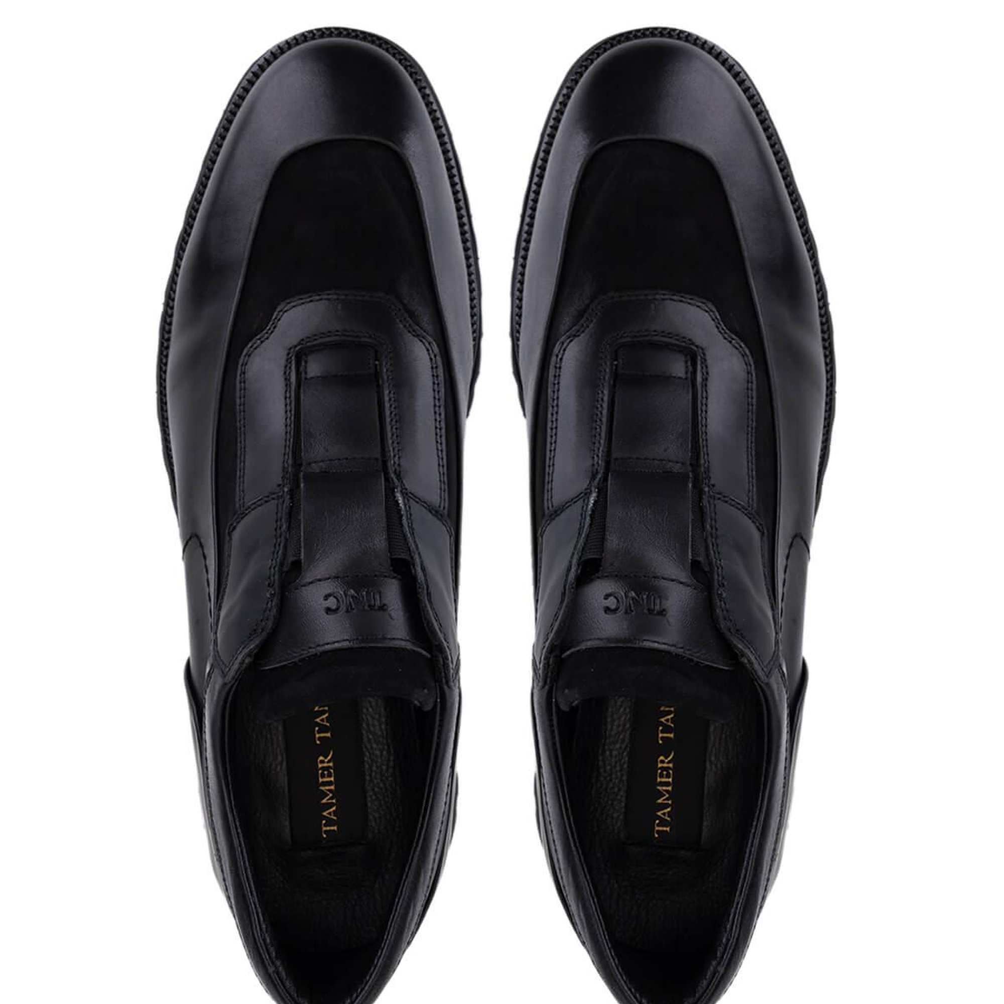 Tamer Tanca Erkek Hakiki Deri Siyah Casual Ayakkabı
